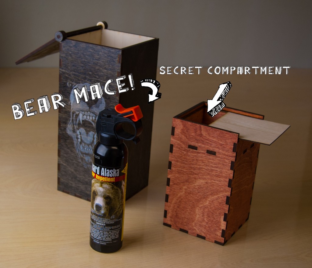 Bear Mace Conveyance with a Secret Compartment